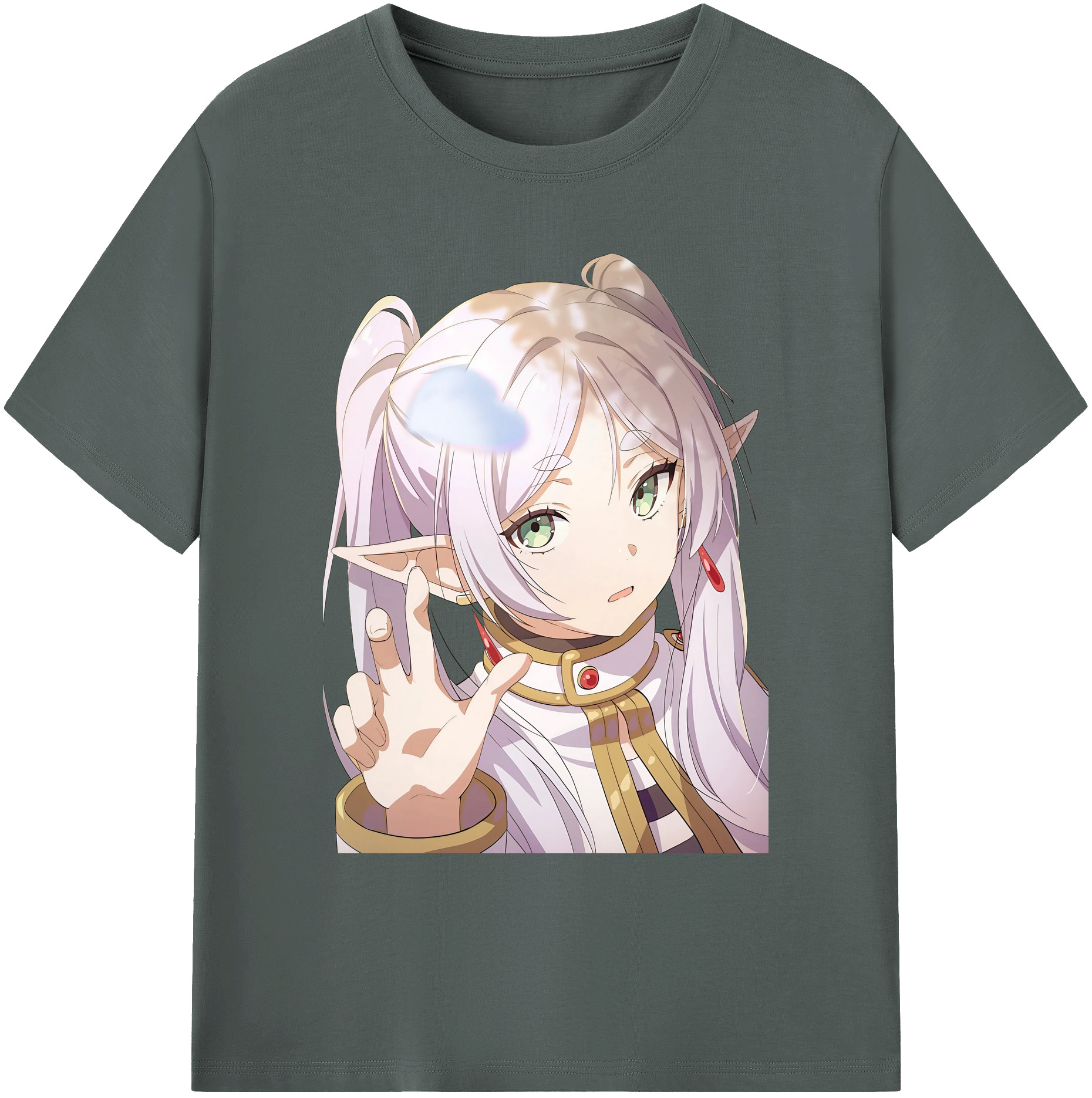 （画像用） 葬送のフリーレン Frieren 綿100％ メンズ半袖Tシャツ｜肌触りやわらか＆通気性